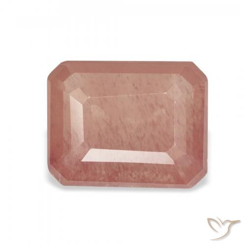 2.49ct Средний красный Андезин-Лабрадорит, Изумрудная огранка, Прозрачный