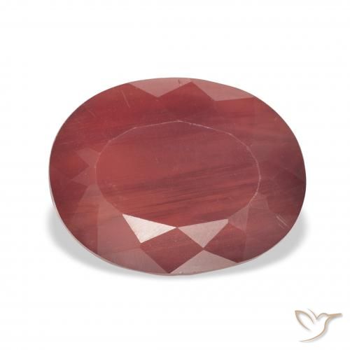 4.31ct Темно-красный Андезин-Лабрадорит, Овал, Полупрозрачный