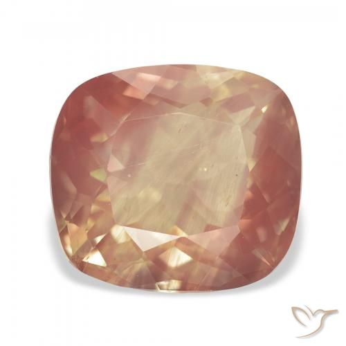 4.67ct Оранжево-Красный Андезин-Лабрадорит, Подушка, Прозрачный