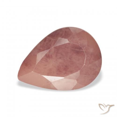 2.87ct Светло-розовый Андезин-Лабрадорит, Форма груши, Полупрозрачный