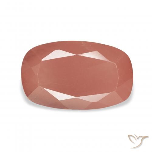 4.45ct Малиново-розовый Андезин-Лабрадорит, Подушка, Полупрозрачный