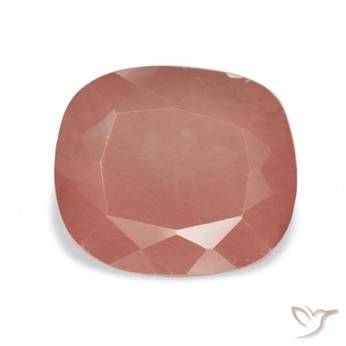 4.48ct Средний розовый Андезин-Лабрадорит, Подушка, Прозрачный