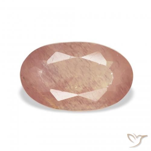 2.31ct Светло-красновато-оранжевый Андезин-Лабрадорит, Овал, Прозрачный
