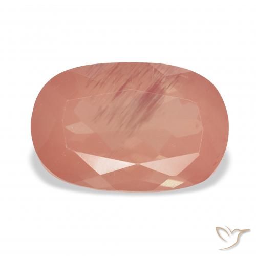 4.36ct Красновато-оранжевый Андезин-Лабрадорит, Подушка, Прозрачный
