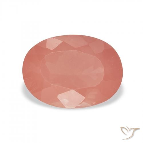 1.90ct Pale Red Orange Андезин-Лабрадорит, Овал, Прозрачный