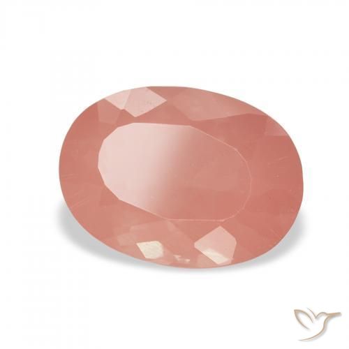 1.90 карата, натуральный Pale Red Orange Андезин-Лабрадорит, Овал, Прозрачный