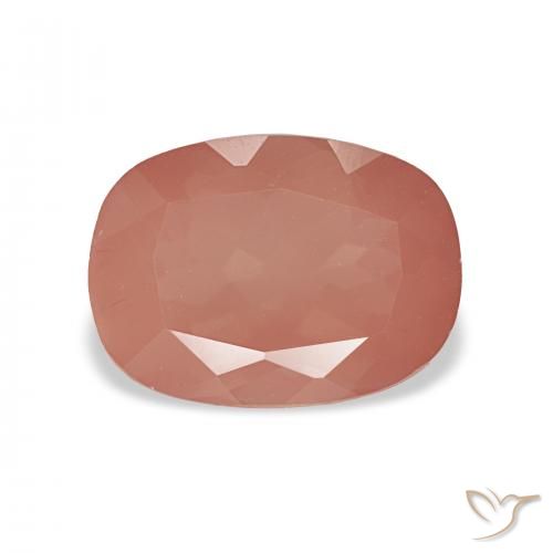 2.99ct Бледно-красновато-оранжевый Андезин-Лабрадорит, Подушка, Прозрачный