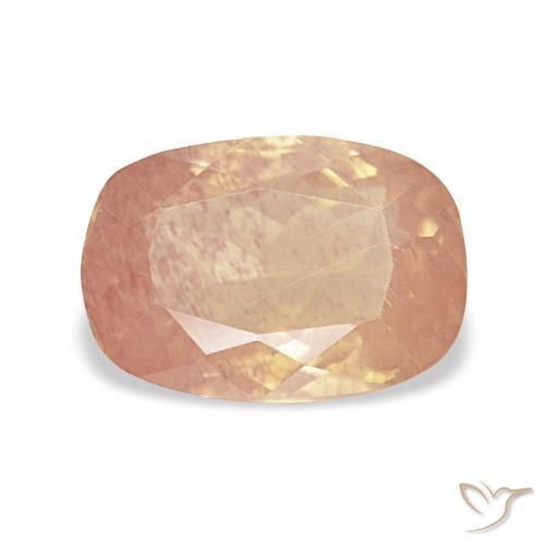 2.53ct Светло-персиковый апельсин Андезин-Лабрадорит, Подушка, Прозрачный
