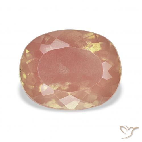 3.39ct Светло-персиковый апельсин Андезин-Лабрадорит, Подушка, Прозрачный