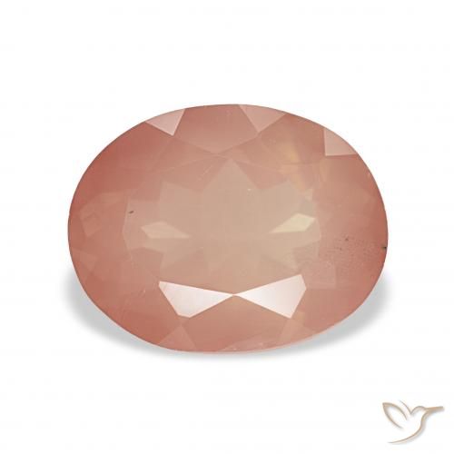 2.90ct Бледно-красновато-оранжевый Андезин-Лабрадорит, Овал, Прозрачный