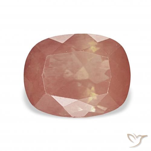 2.65ct Бледно-красновато-оранжевый Андезин-Лабрадорит, Подушка, Прозрачный