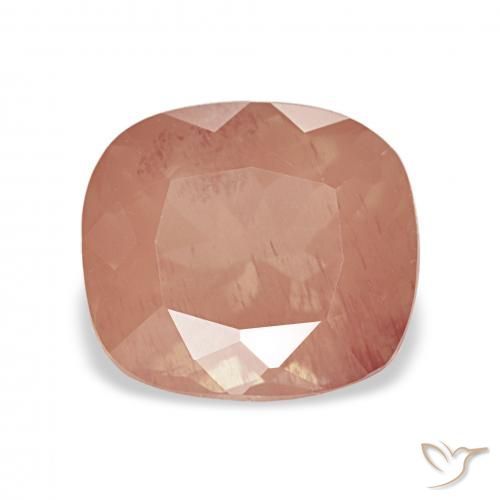 2.54ct Красновато-оранжевый Андезин-Лабрадорит, Подушка, Прозрачный