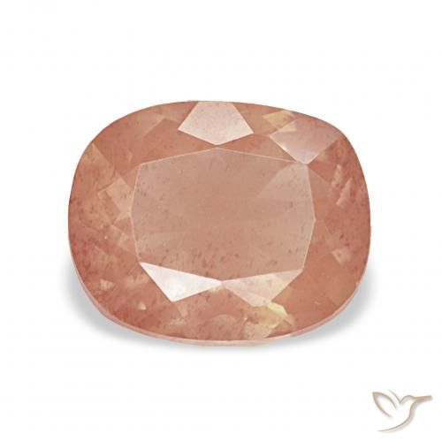 2.07 карата, натуральный Светло-красновато-оранжевый Андезин-Лабрадорит, Подушка, Чистота VVS