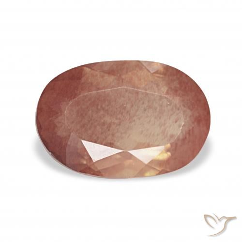 1.99ct Оранжево-Красный Андезин-Лабрадорит, Овал, Прозрачный