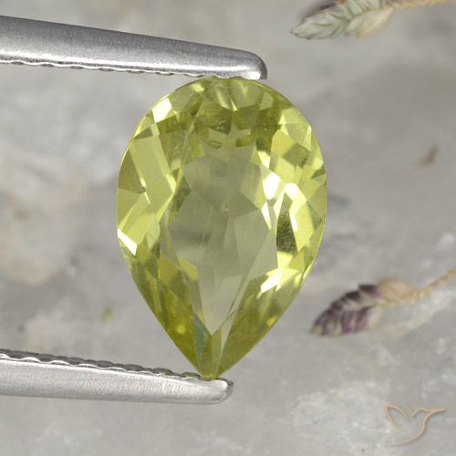 1.40ct Натуральный Теплый лесной зеленый Апатиты, Форма груши, Чистота VS