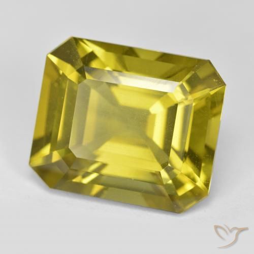 13.92ct Натуральный Светло-желтый Апатиты, Изумрудная огранка, Чистота VS