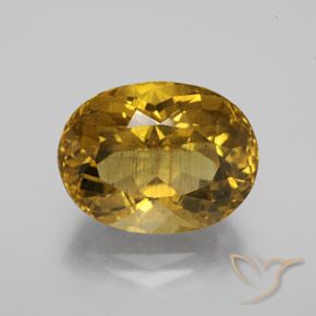 11.10ct Натуральный Среднее золото Апатиты, Овал, VS-SI