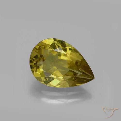 3.29ct Натуральный Земляное золото Апатиты, Форма груши, Чистота VS