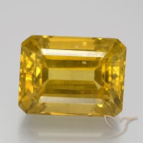 20.43ct Натуральный Желто-коричневый Апатиты, Изумрудная огранка, VS-SI