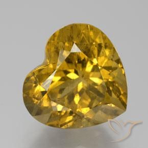 10.63ct Натуральный Землисто-желтый Апатиты, Сердце, VS-SI