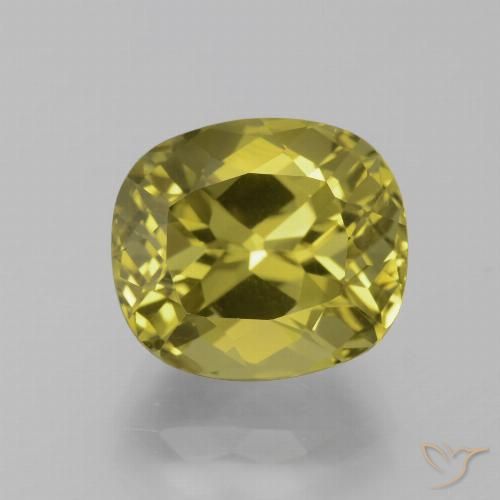 7.26ct Натуральный Коричневато-желтый Апатиты, Подушка, VVS-VS