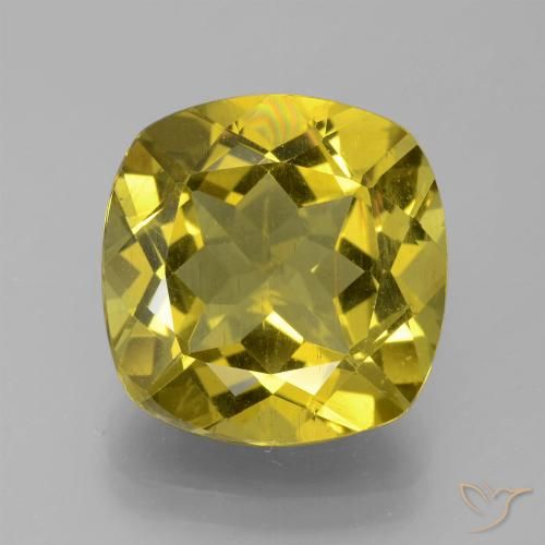 9.42ct Натуральный Дижонский желтый Апатиты, Подушка, Чистота VS