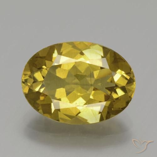 5.18ct Натуральный Золотой Апатиты, Овал, VS-SI