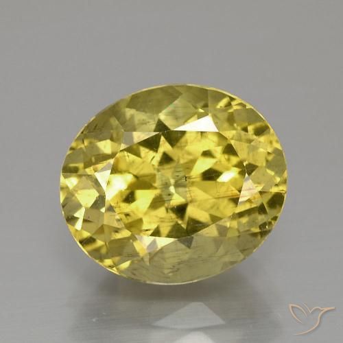 3.98ct Натуральный Средний желтый Апатиты, Овал, Чистота VS