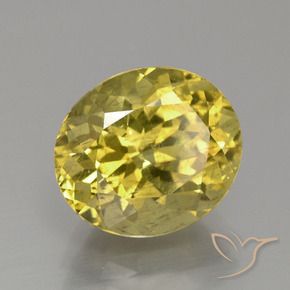 3.98 карата, натуральный Средний желтый Апатиты, Овал, Чистота VS