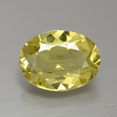 2.91ct Натуральный Средне-светло-желтый Апатиты, Овал, Чистота VS
