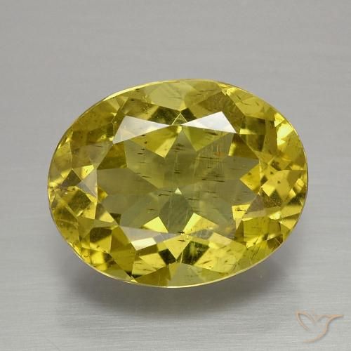 4.54ct Натуральный Темно-желтый Апатиты, Овал, VS-SI