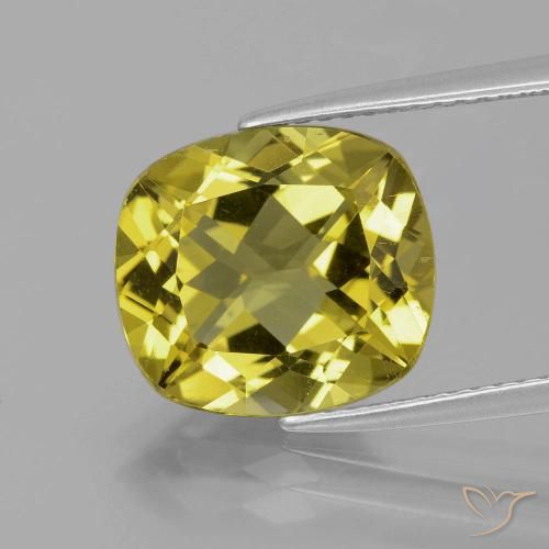 5.57ct Натуральный Среднее золото Апатиты, Подушка, Чистота VS