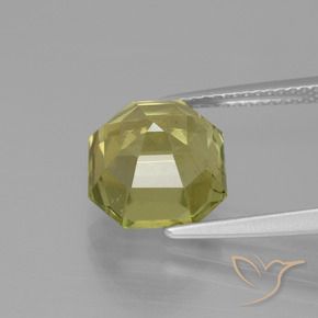 5.88 карата, натуральный Землисто-желтый Апатиты, Октагон / Изумрудная Огранка, VS-SI