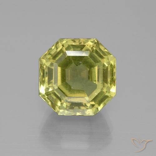 8.30ct Натуральный Зеленовато-желтый Апатиты, Изумрудная огранка, Чистота VS