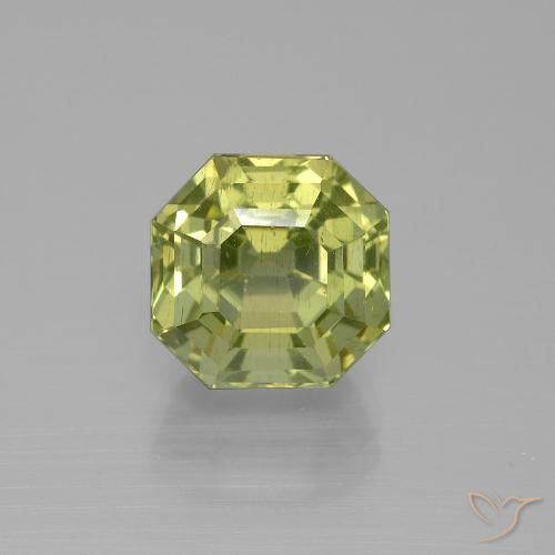 5.48ct Натуральный Средний желтый Апатиты, Изумрудная огранка, Чистота VS