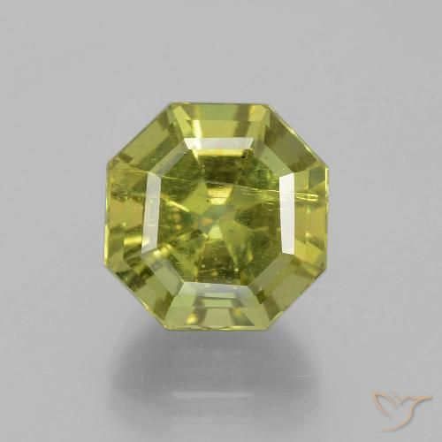 12.42ct Натуральный Теплый землисто-зеленый Апатиты, Изумрудная огранка, SI