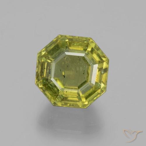 11.16ct Натуральный Теплый лесной зеленый Апатиты, Изумрудная огранка, VS-SI