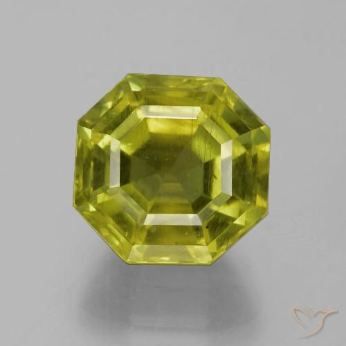 15.17ct Натуральный Теплый землисто-зеленый Апатиты, Изумрудная огранка, VS-SI