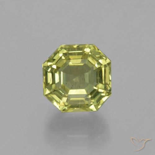 3.40ct Натуральный Желтовато-зеленый Апатиты, Изумрудная огранка, Чистота VS
