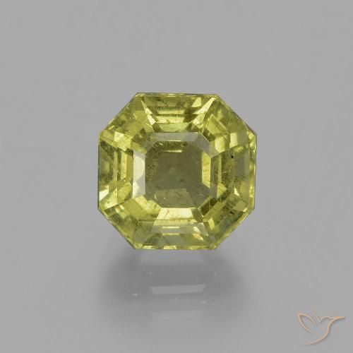 3.64ct Натуральный Теплый землисто-зеленый Апатиты, Изумрудная огранка, VS-SI