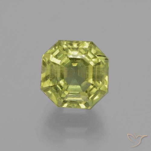 3.83ct Натуральный Желтовато-зеленый Апатиты, Изумрудная огранка, Чистота VS