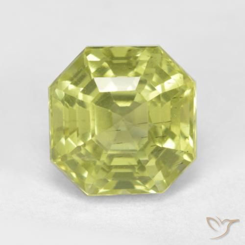 3.03ct Натуральный Светло-желтый Апатиты, Изумрудная огранка, Чистота VS