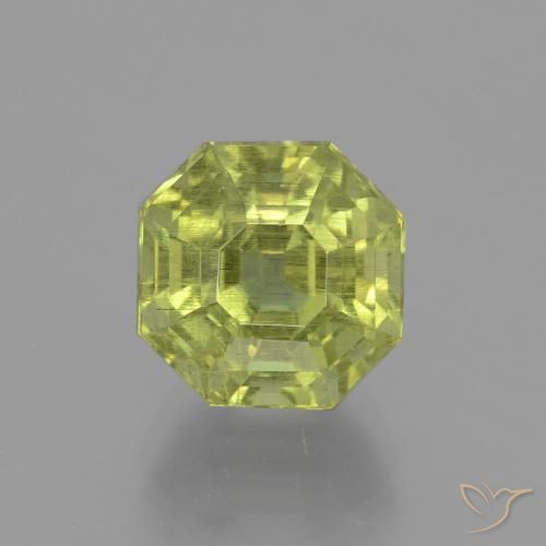 5.76ct Натуральный Желтовато-зеленый Апатиты, Изумрудная огранка, Чистота VS