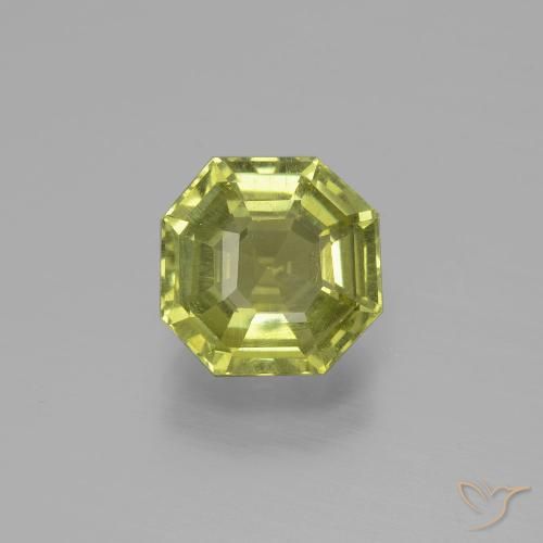 2.64ct Натуральный Теплый лесной зеленый Апатиты, Изумрудная огранка, Чистота VS
