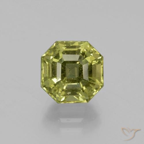 4.01ct Натуральный Желтовато-зеленый Апатиты, Изумрудная огранка, VS-SI