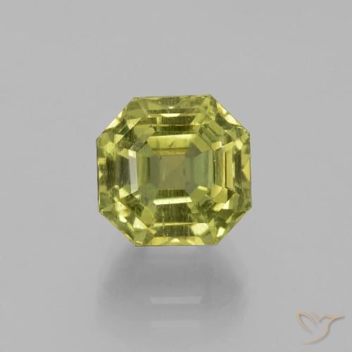 4.68ct Натуральный Теплый землисто-зеленый Апатиты, Изумрудная огранка, Чистота VS