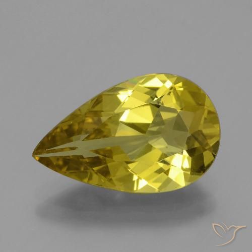 4.73ct Натуральный Средний желтый Апатиты, Форма груши, Чистота VS
