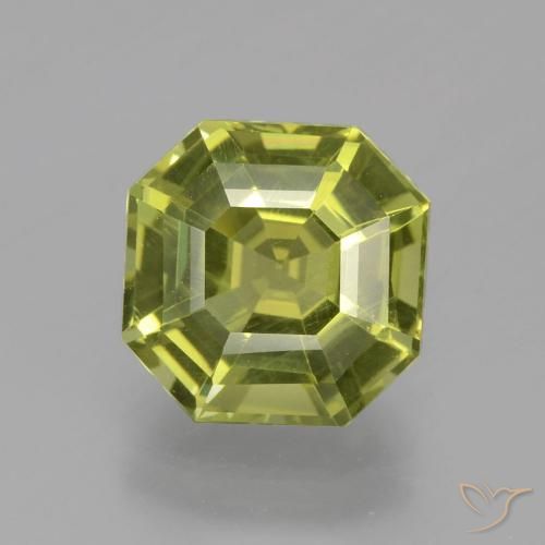 3.41ct Натуральный Желтовато-зеленый Апатиты, Изумрудная огранка, Чистота VS