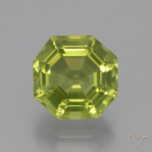 3.54ct Натуральный Желтовато-зеленый Апатиты, Изумрудная огранка, VVS-VS