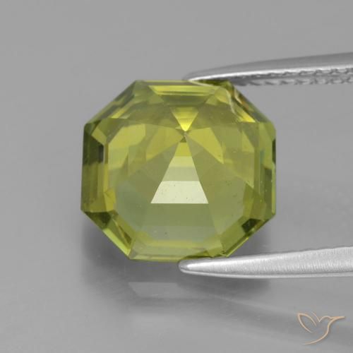 5.01 карата, натуральный Medium Light Green Апатиты, Октагон / Изумрудная Огранка, Чистота VS